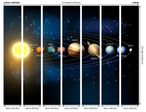 Origin Murals Space Planets Blue Smooth Paste the Wall Mural 350cm wide x 280cm high