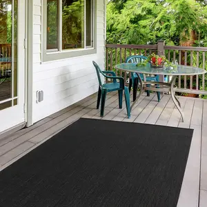 Ecology Collection Outdoor Rugs in Black 500B