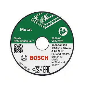 BOSCH Metal Cutting Wheels (3 No) (To Fit: Bosch EasyCut&Grind  Angle Grinder / Cutter)