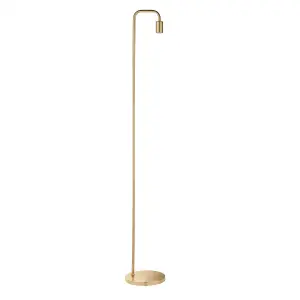 Luminosa Rubens 1 Light Floor Lamp Satin Brushed Gold Plate, E27