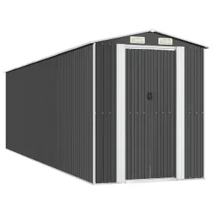 Berkfield Garden Shed Anthracite 192x689x223 cm Galvanised Steel