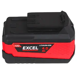 Excel 18V 4.0Ah Li-ion Battery & Fan-Cooled Smart Charger