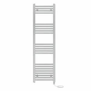 Right Radiators Prefilled Electric Straight Heated Towel Rail Bathroom Ladder Warmer Rads - Chrome 1400x400 mm