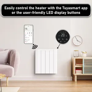 MYLEK Ceramic Panel Heater Radiator Electric with WIFI Smart APP, Programmable Digital Timer