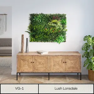 Artificial Plant Flower Living Wall Panels Realistic - Lush Lonsdale - Indoor / Outdoor - 1m x 1m - Home, Garden, Office