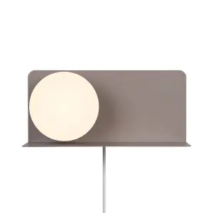 Nordlux Lilibeth Indoor Shelf Wall Light in Brown (Height) 16cm