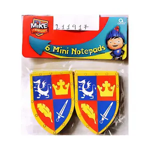 Mike The Knight Mini Notepad (Pack of 6) Yellow/Blue/Orange (One Size)