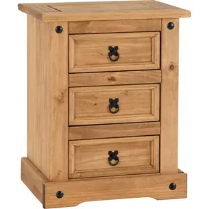 Castillon 3 Drawer Bedside Table