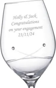 Personalised Crystal Wine Glasses With Swarovski Elements