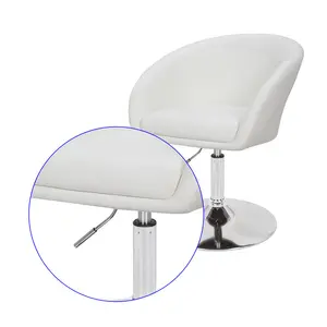 Nisbet Swivel Adjustable Height Stool White