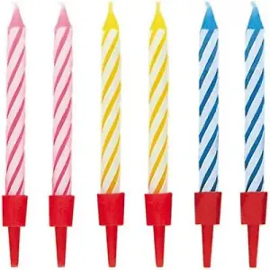 Unique Party Spiral Birthday Candles (Pack of 20) Multicoloured (One Size)