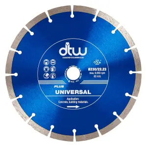 DTW Plus Universal Diamond Blade 230mm/9" x 22.23