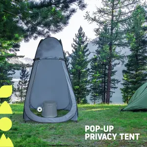 LIVIVO Portable Pop-Up Privacy Camping Tent - Grey