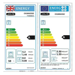 Leisure CK100G232C Freestanding Gas Range cooker with Gas Hob