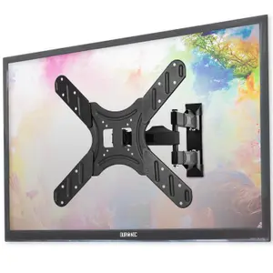 Duronic TVB420 Full Range TV Bracket, Swivel and Tilt Wall Mount with VESA 600x400 for Flat Screen Television 17-56"