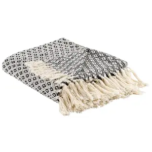 Blanket CHYAMA Cotton 125 x 150 cm Black-White