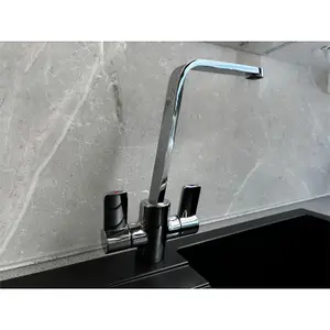 Reginox AMUR Chrome Single Lever Swan Neck Kitchen Mixer Tap