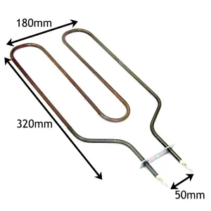 SPARES2GO Upper Heater Grill Element compatible with Rangemaster 110 90 55 Classic Toledo Pro Oven / Cooker (1150W)