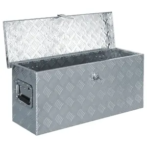 Berkfield Aluminium Box 76.5x26.5x33 cm Silver