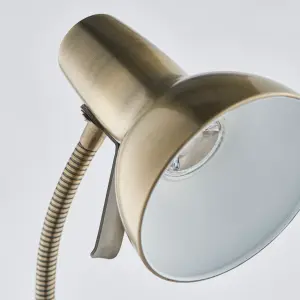 Anson Lighting Aldo Floor light finished in Antique brass plate and gloss white