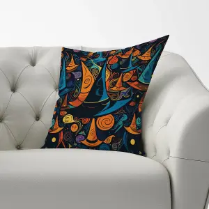 Imaginative Abstract Witches Hats Cushions 33cm x 48cm