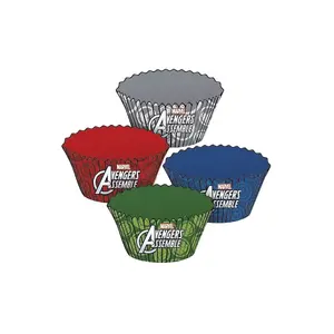 Avengers Muffin and Cupcake Cases (Pack of 24) Blue/Red/Grey/Green (One Size)