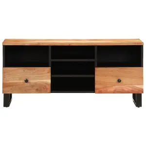 Berkfield TV Cabinet 100x33x46 cm Solid Wood Acacia and Engineered Wood