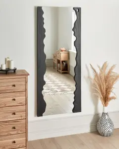 Beliani Rustic Wall Mirror SAULLCET Black