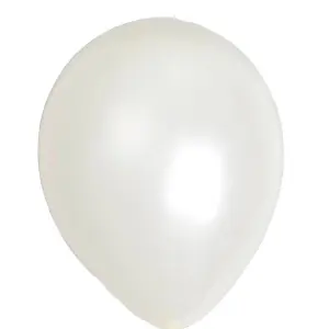 Globos Latex Plain Balloons (Pack of 100) Pearl (One Size)