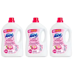 Asevi Laundry Liquid Detergent Rosehip 44 Washes 2376ml x 3