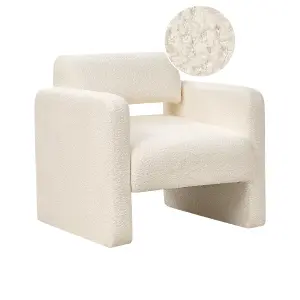 Armchair HALLSBERG Boucle Off-White