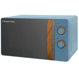 Russell Hobbs Scandi Microwave 17 Litre 700W Blue Wood Effect Manual RHMM713BL-N