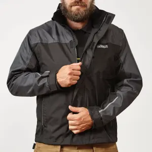 DeWalt Hybrid Black & Grey Waterproof jacket Medium