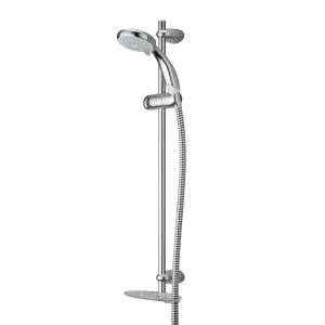 Mira Nectar White Chrome effect 4-spray pattern Shower riser rail kit