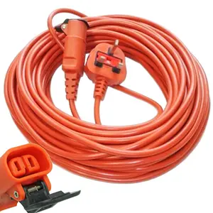 SPARES2GO 20 Metre Mains Cable & Lead Plug compatible with Flymo Garden Vacuum Leafblower Mower Trimmer 20m