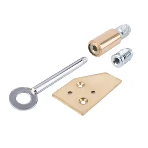 Sash Heritage Sash Stop with Key & 2 Inserts - 28mm - Polished Brass