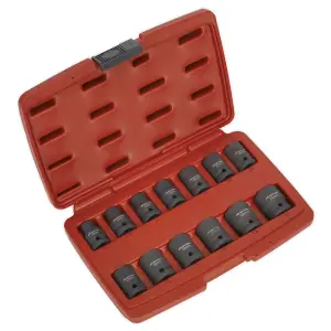 Sealey Impact Socket Set 13 Pieces 1/2" Square Drive Total Drive AK5613TD