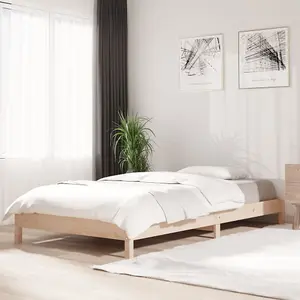 Berkfield Stack Bed 100x200 cm Solid Wood Pine