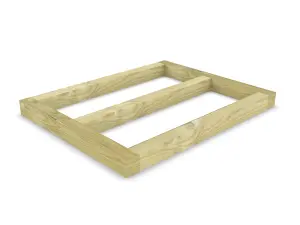 Wooden shed bases 4x3 (W-118cm x D-94cm), made of 38mm x 89mm