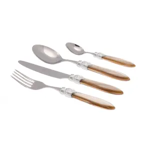 Rivadossi Sandro 24 Piece Stainless Steel Cutlery Set , Service for 6 Champagne