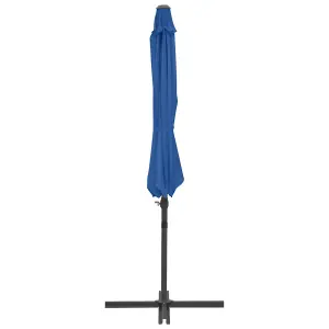 Berkfield Cantilever Umbrella with Steel Pole Azure Blue 300 cm