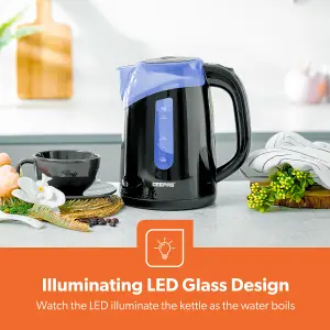 Geepas 2 Slice Bread Toaster & 1.7L Illuminating Electric Kettle Combo Set