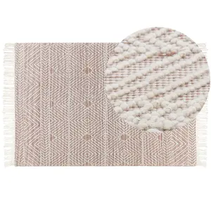 Wool Area Rug 160 x 230 cm Beige and Brown KESTEL