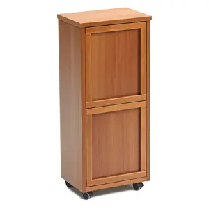 Millwright Solid Wood Manual Lift Recycling Bin - 24L Cherry