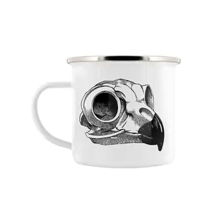 Grindstore Aquila Skull Enamel Mug White (One Size)