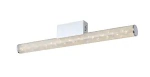 Modern Crushed Crystal LED Bathroom Mirror Light Ceiling Light IP44, 12 Watts Cool White (4000K)