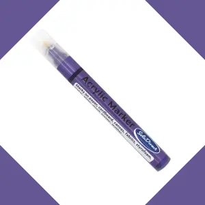 Acrylic Paint Marker Pen Permanent for Stone Leather Fabric Plastic (Violet)