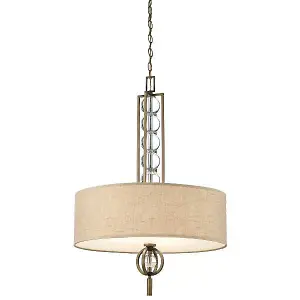 Luminosa Celestial 3 Light Ceiling Pendant Bronze, Beige, E27