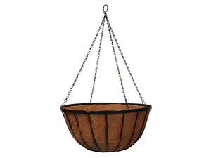 Hanging Basket/Hanging Cauldron Planter -18" with Coco liner