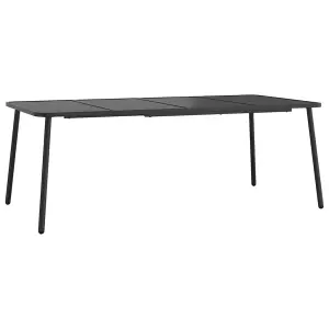 Berkfield Garden Table Anthracite 200x100x71 cm Steel